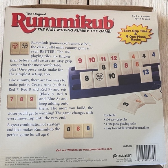 Vintage 1997 - THE ORIGINAL RUMMIKUB THE FAST MOVING RUMMY TILE GAME! NEW IN BOX - Picture 2 of 6